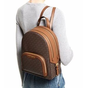 MICHAEL KORS JAYCEE MEDIUM BACKPACK BROWN SIGNATURE COLOR